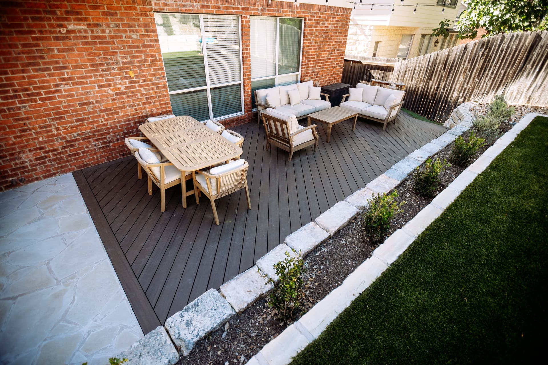 Sloped Backyard Turned Into Full Outdoor Living Space image