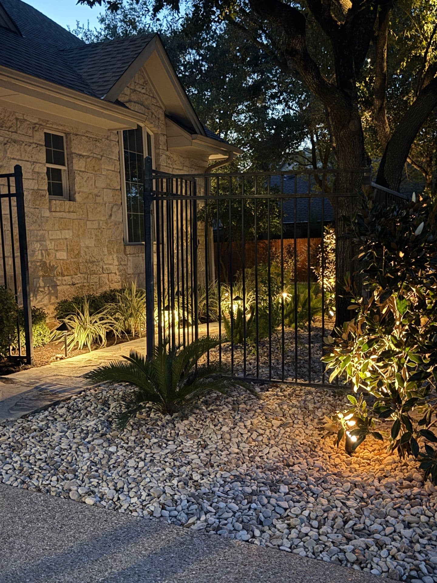 Barton Creek Backyard Transformation with Lighting and Deck