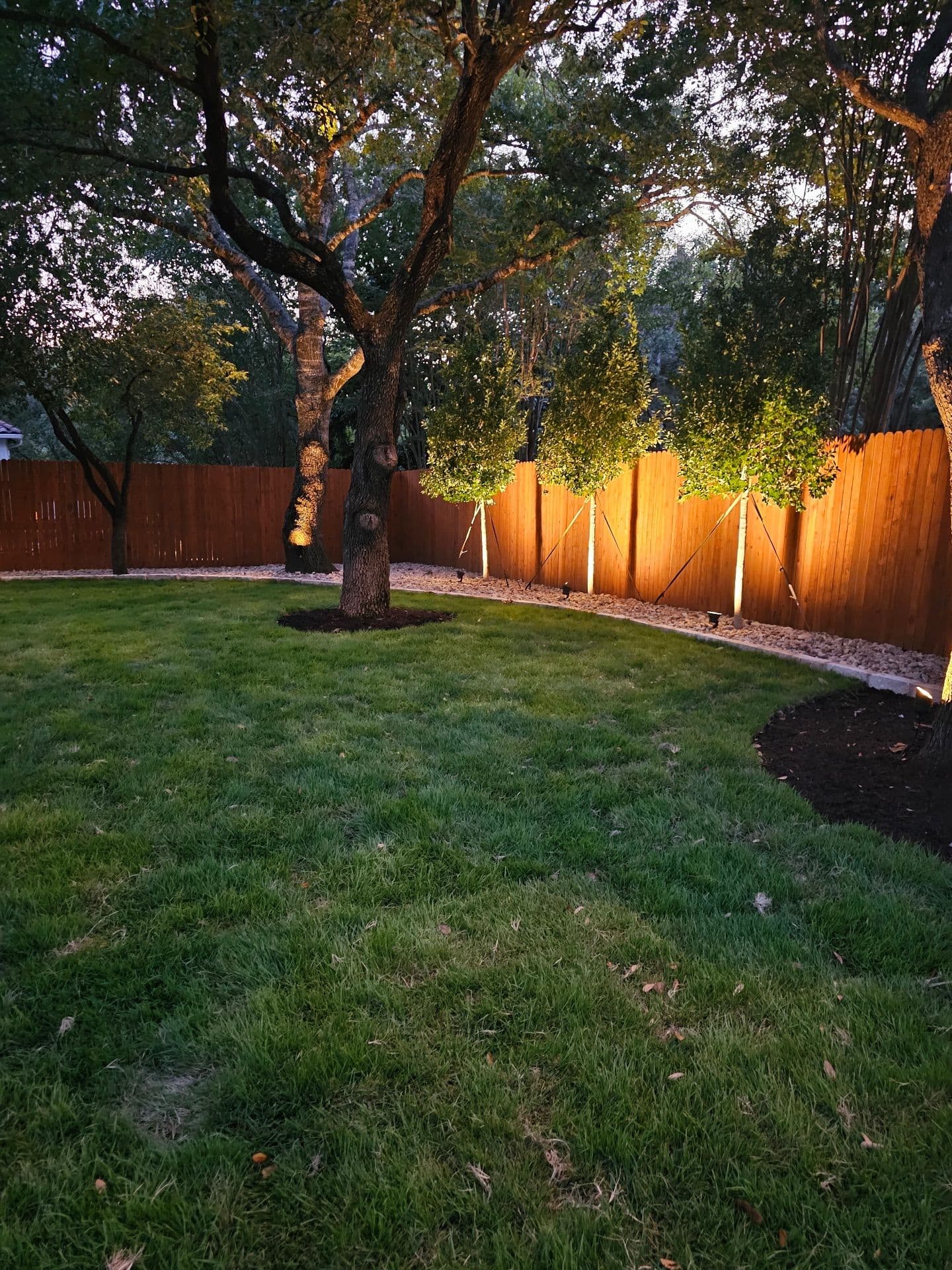 Barton Creek Backyard Transformation with Lighting and Deck