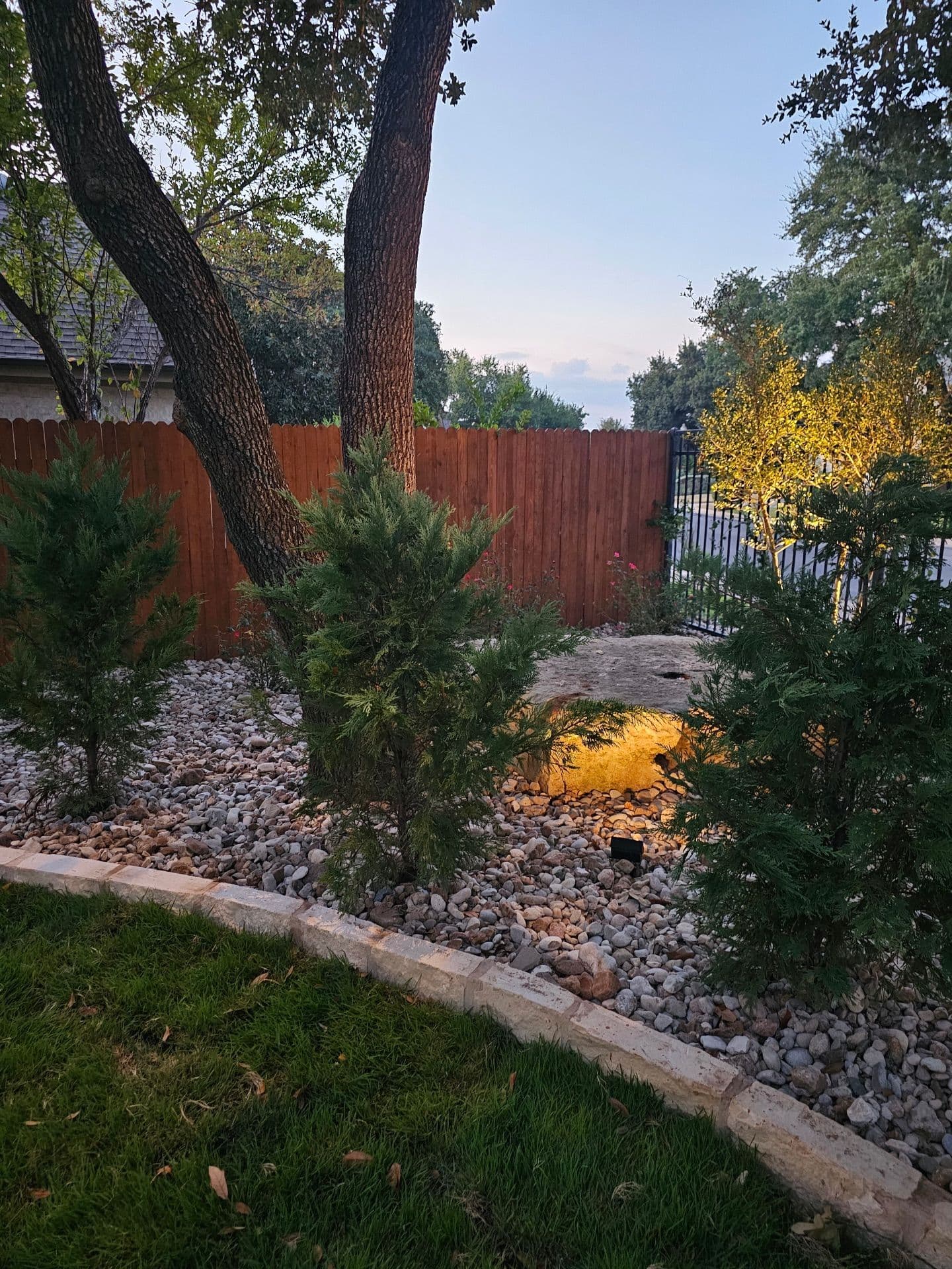 Barton Creek Backyard Transformation with Lighting and Deck