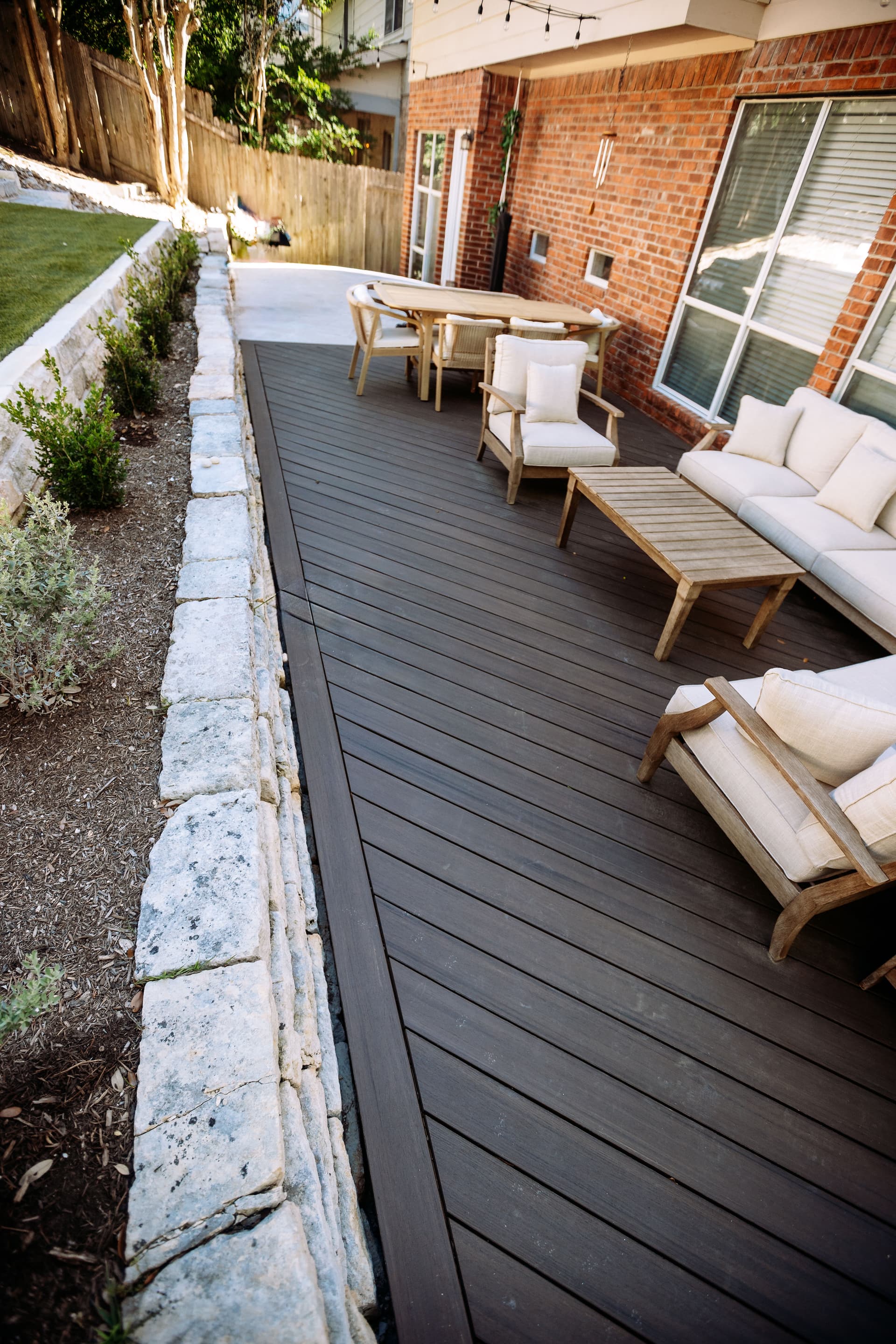 Gallery photos for Sloped Backyard Turned Into Full Outdoor Living Space: Image #1