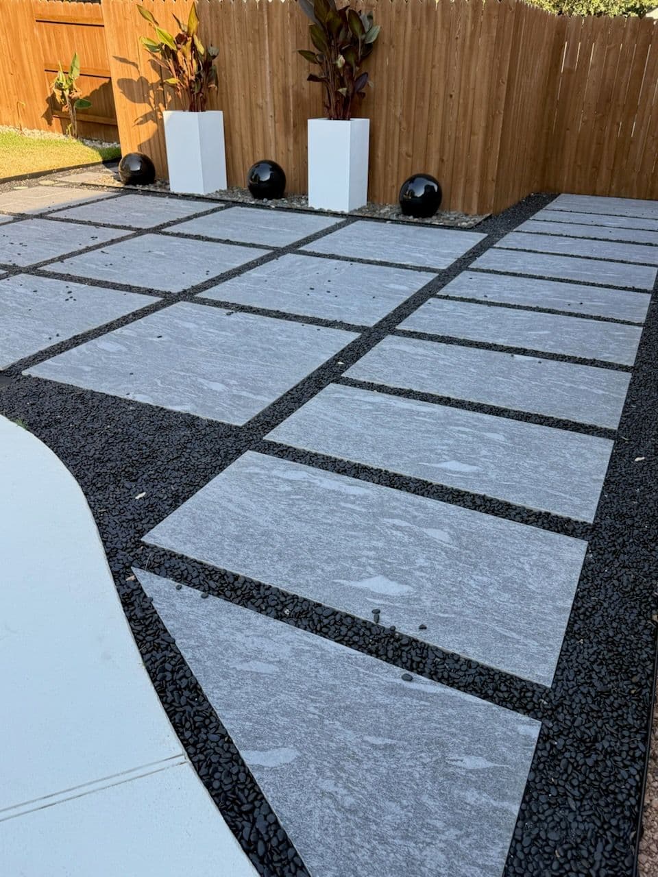 Steiner Ranch Outdoor Makeover with Modern Patio image