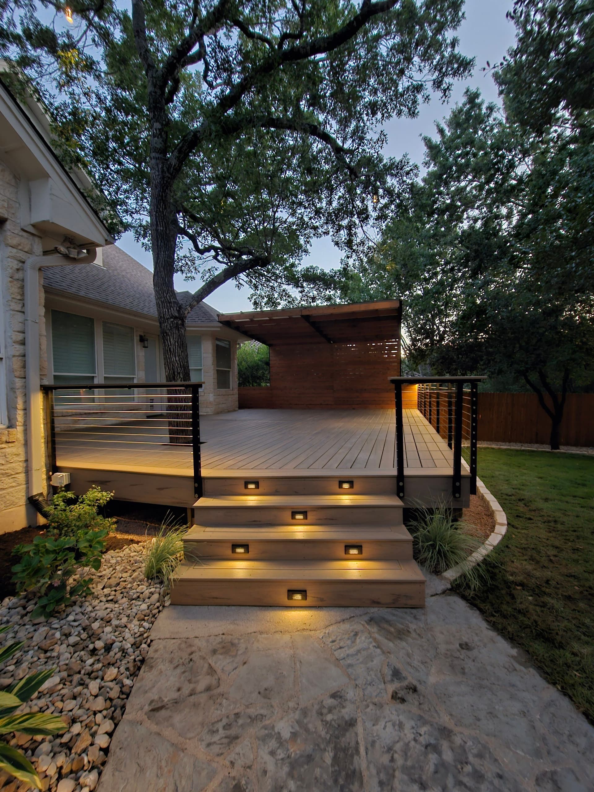 Gallery photos for Barton Creek Backyard Transformation with Lighting and Deck: Image #5